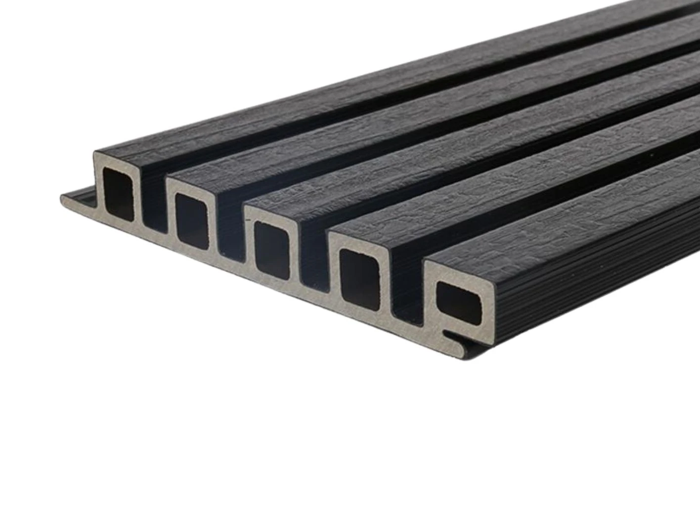 Composiet Rhombusprofielplank Castellation 25 2.5 x 19.6 cm (25 x 196 mm) Zwart - Lengte 290 cm - Afbeelding 1